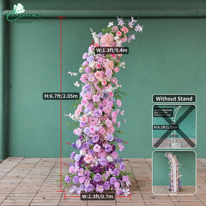 Aisle & Backdrop Flower in Purple/Pink/Green