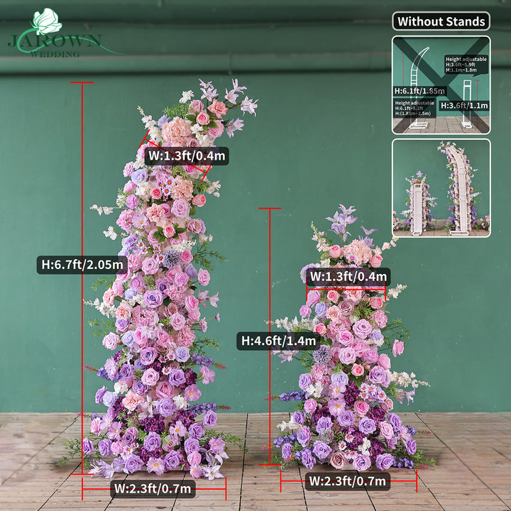 Aisle & Backdrop Flower in Purple/Pink/Green