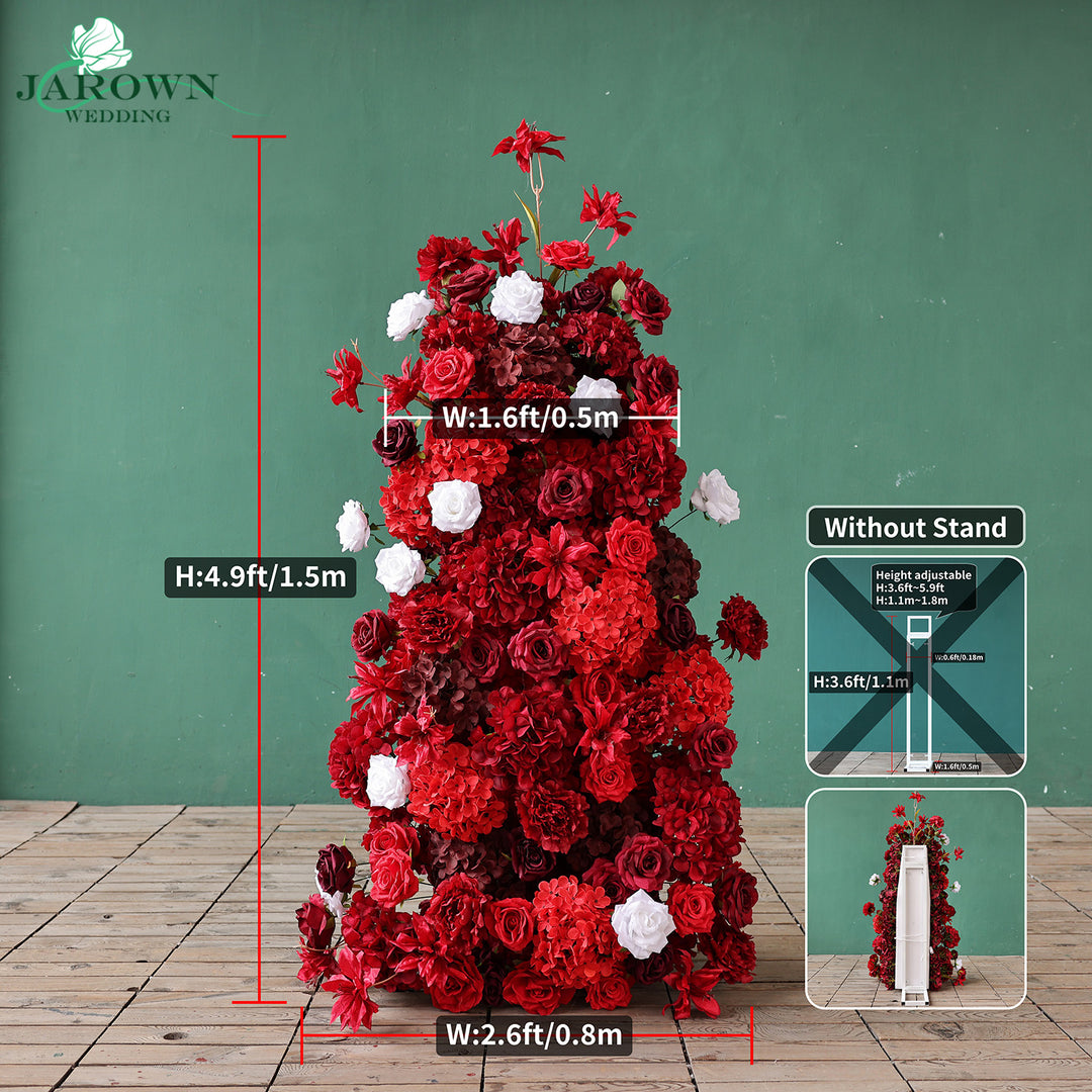 Aisle & Backdrop Flower in Red/Burgundy/White