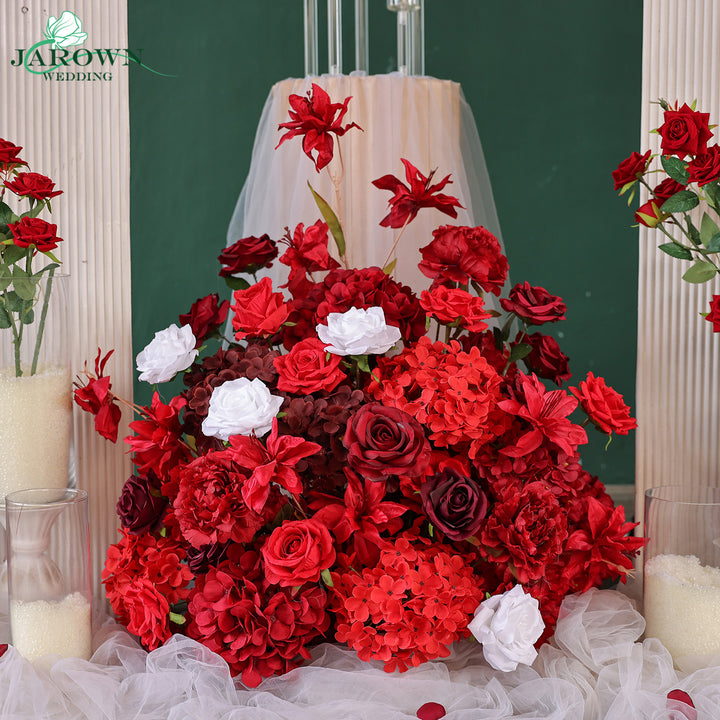 Aisle & Backdrop Flower in Red/Burgundy/White