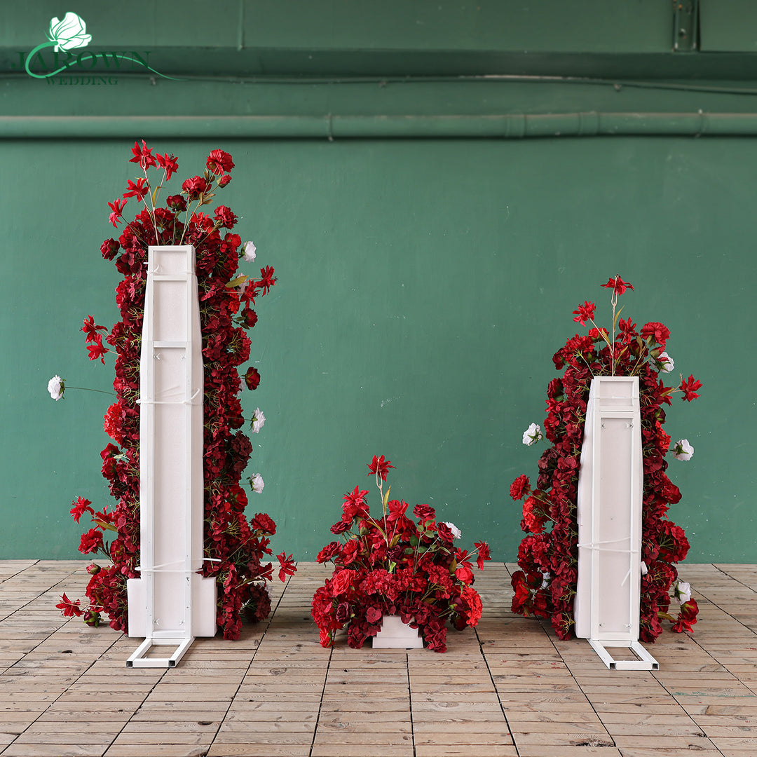 Aisle & Backdrop Flower in Red/Burgundy/White