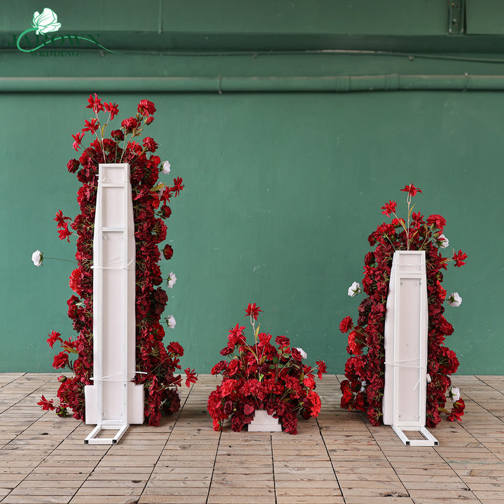 Aisle & Backdrop Flower in Red/Burgundy/White