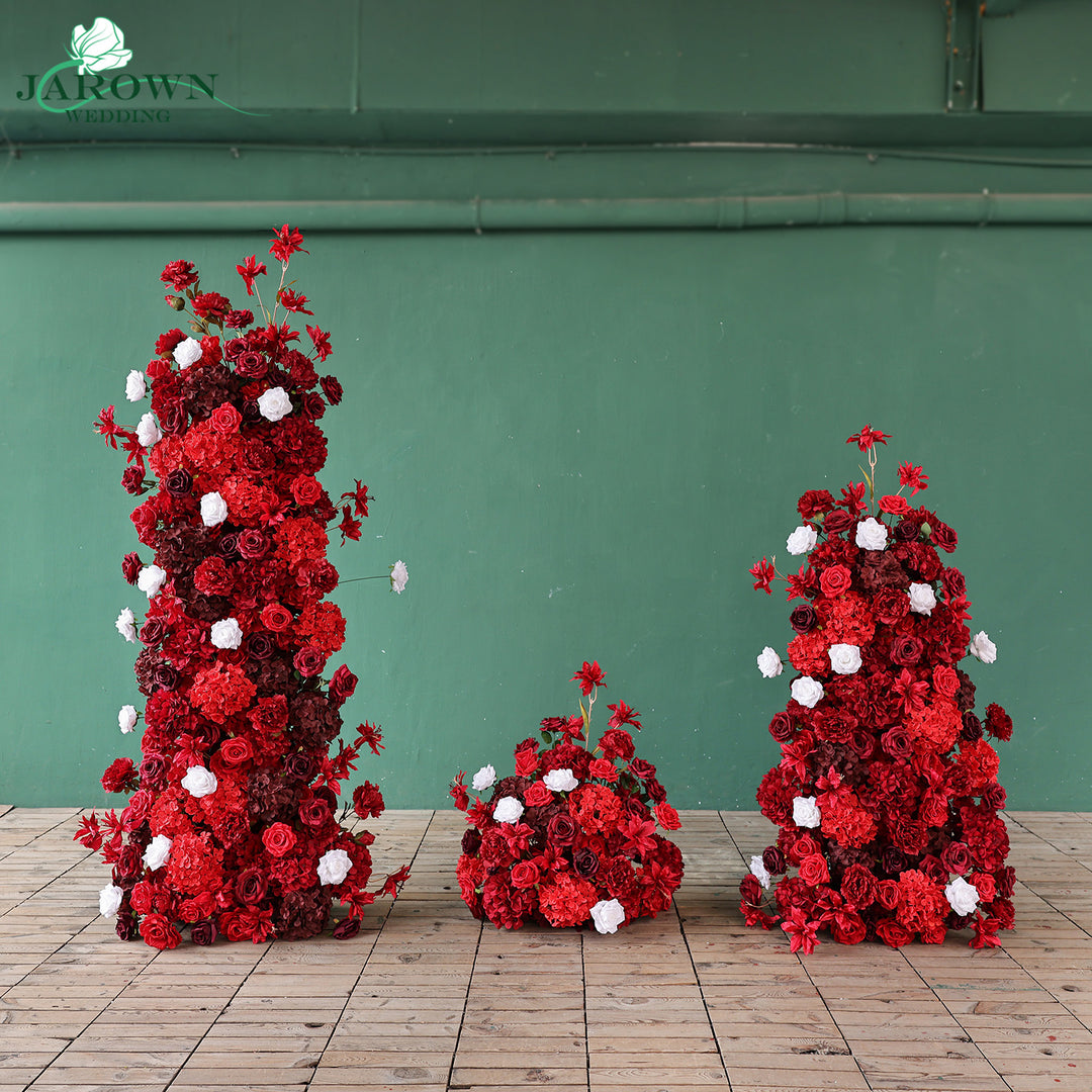 Aisle & Backdrop Flower in Red/Burgundy/White