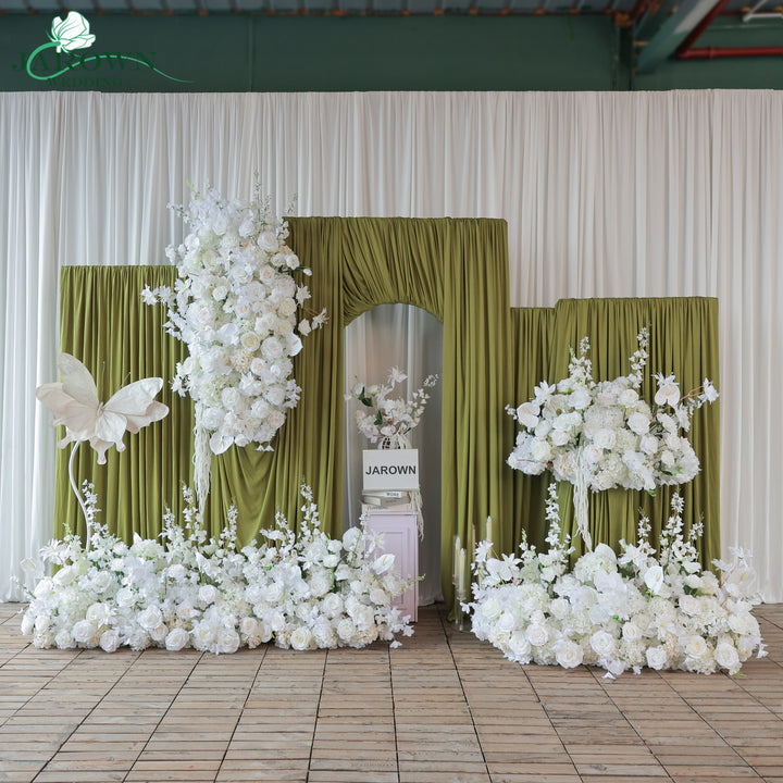 Aisle & Backdrop Flower in White