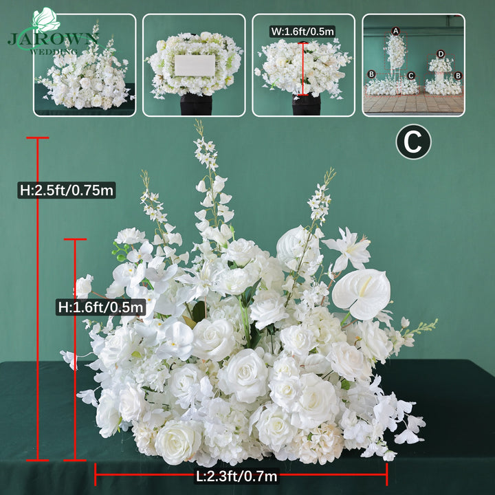 Aisle & Backdrop Flower in White