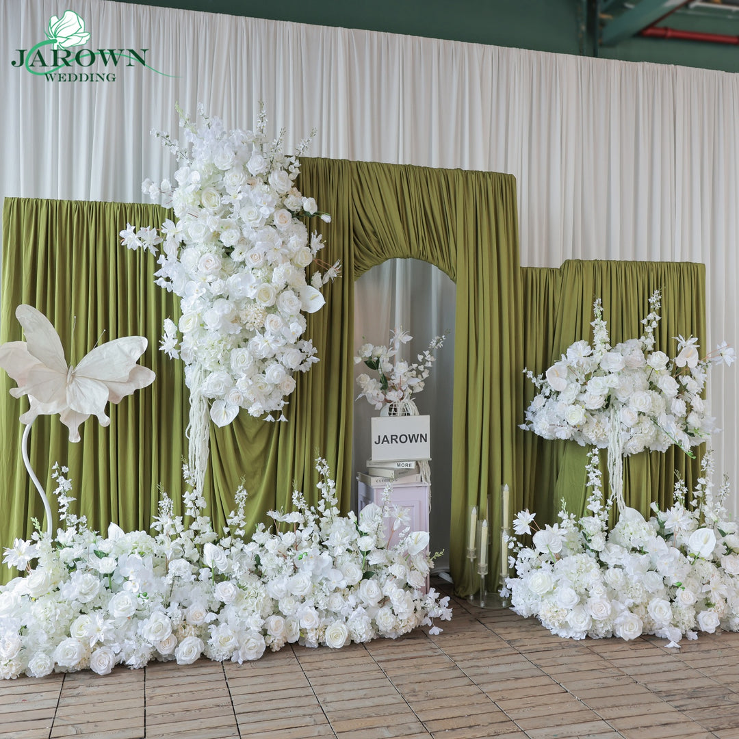 Aisle & Backdrop Flower in White