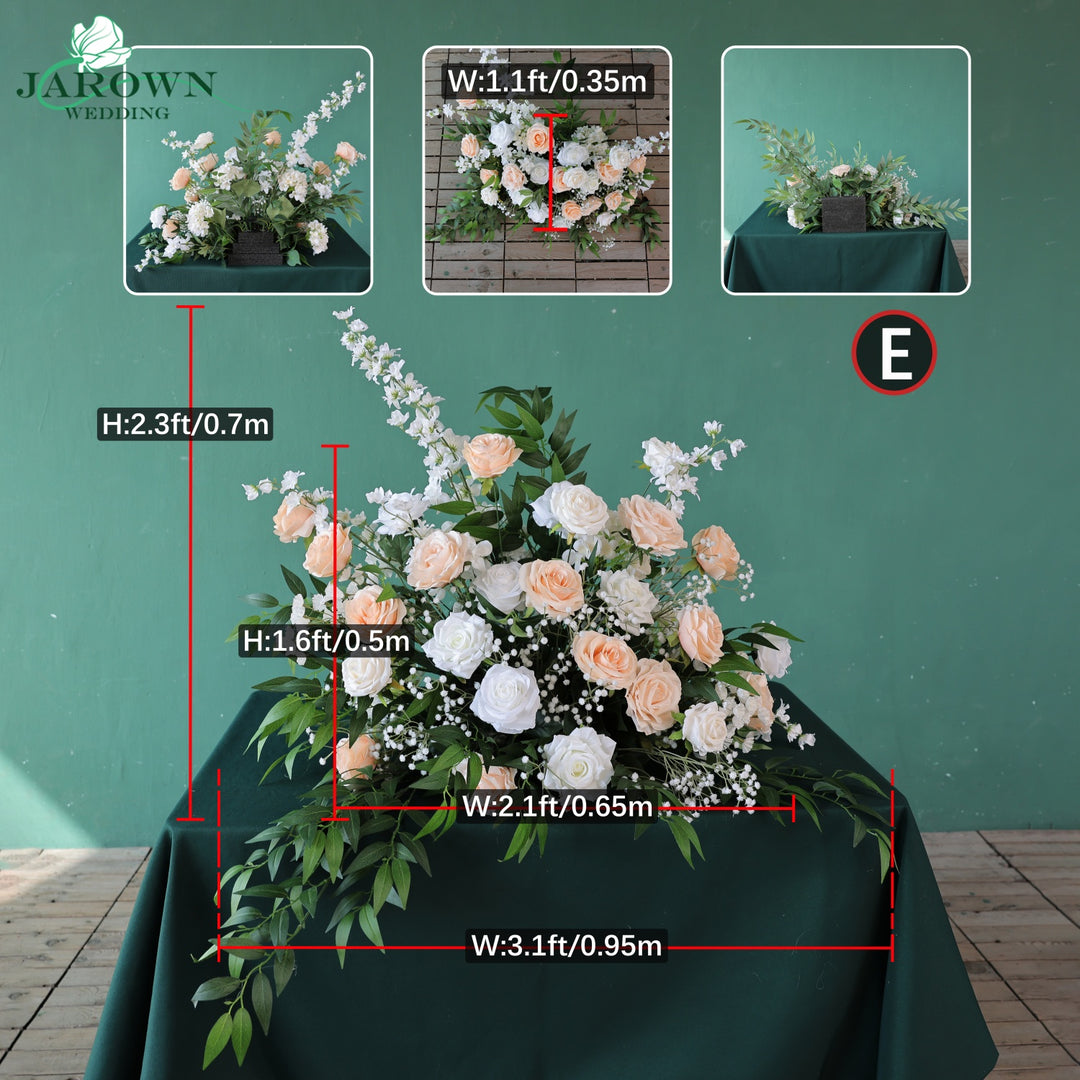 Aisle & Backdrop Flower in White/Green/Champagne