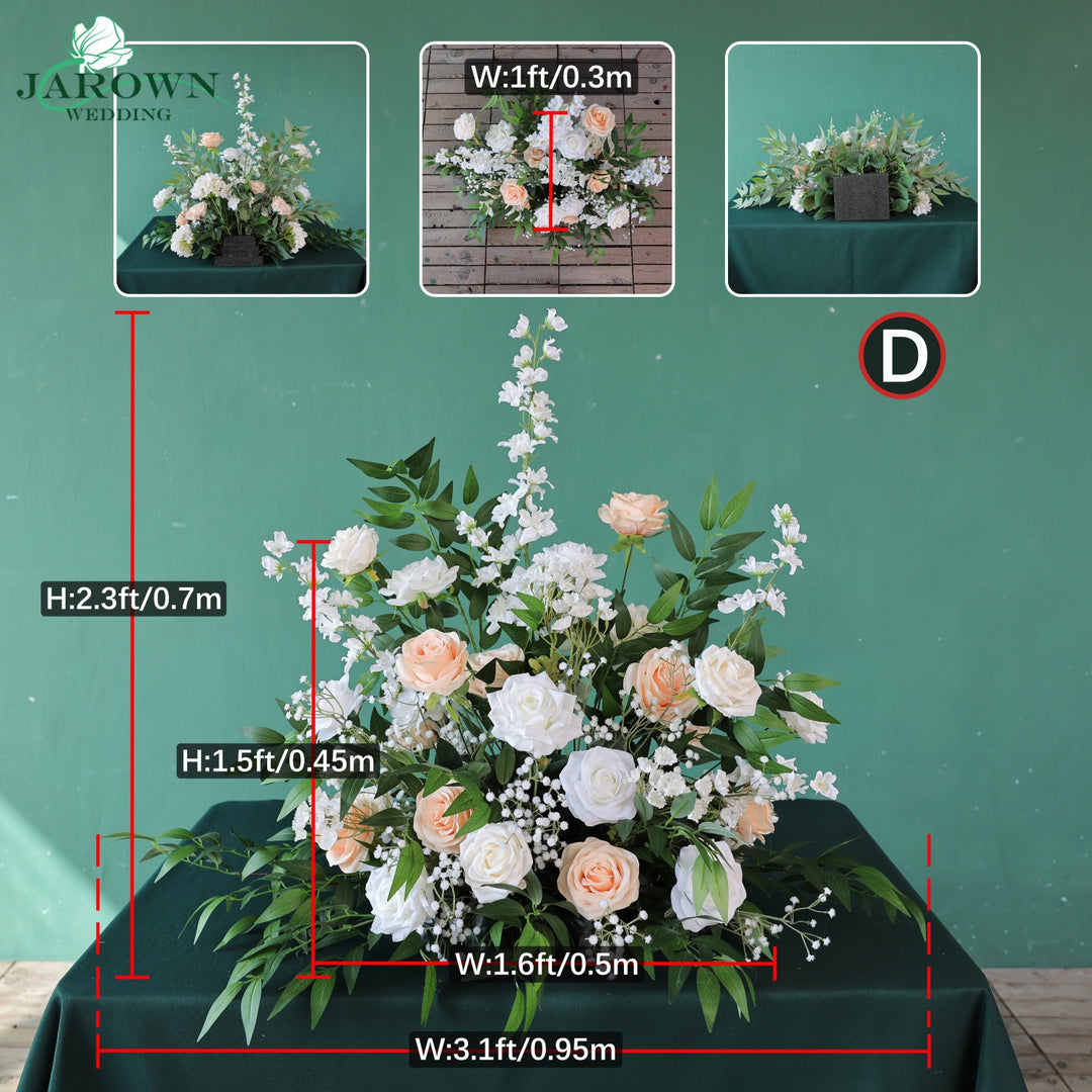 Aisle & Backdrop Flower in White/Green/Champagne