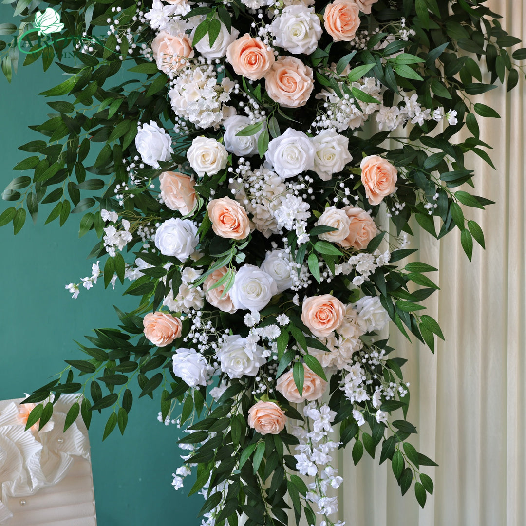 Aisle & Backdrop Flower in White/Green/Champagne