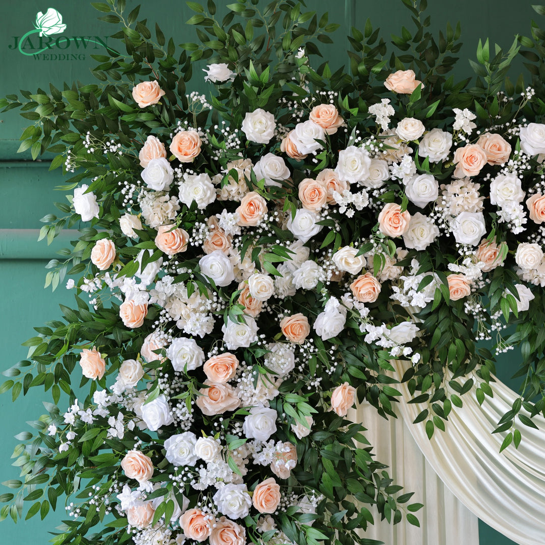 Aisle & Backdrop Flower in White/Green/Champagne