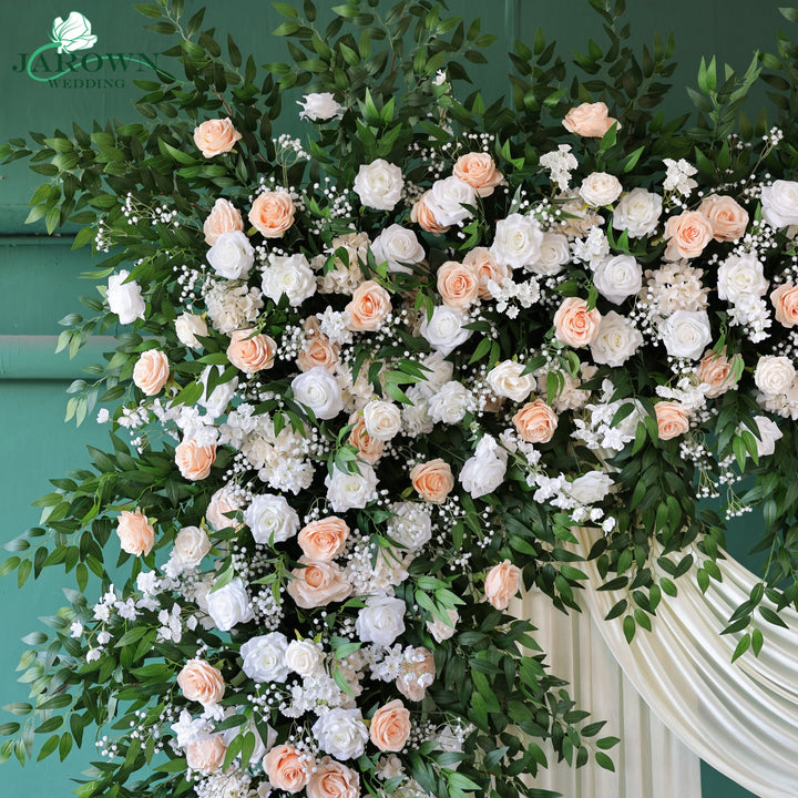 Aisle & Backdrop Flower in White/Green/Champagne