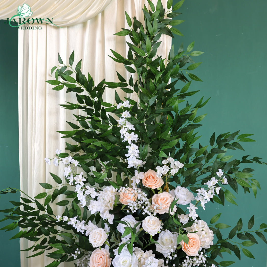 Aisle & Backdrop Flower in White/Green/Champagne