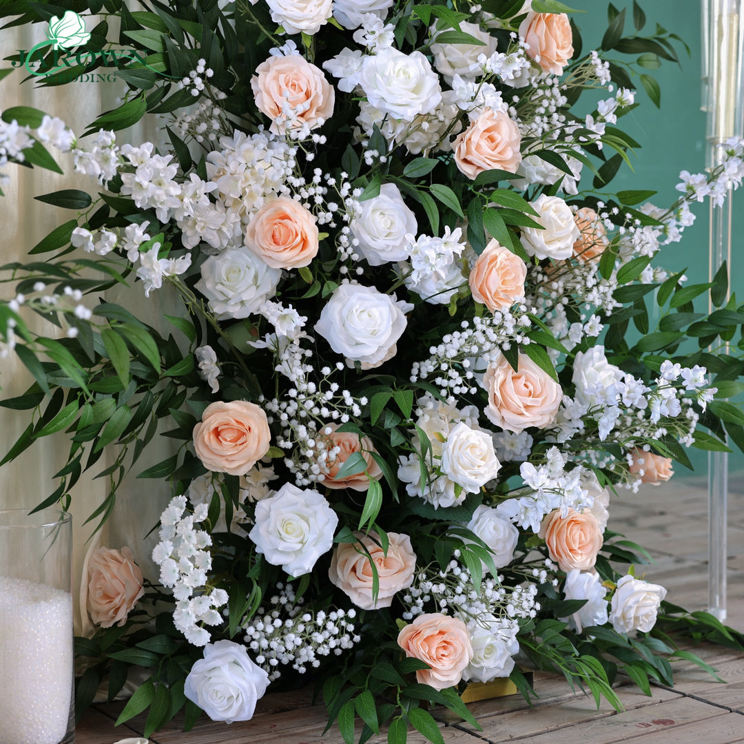 Aisle & Backdrop Flower in White/Green/Champagne