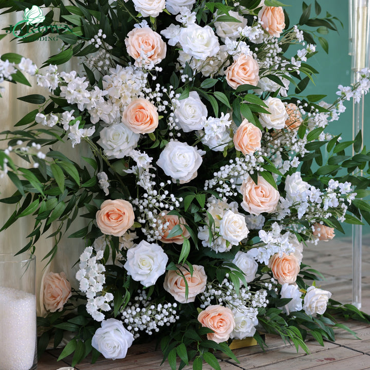 Aisle & Backdrop Flower in White/Green/Champagne