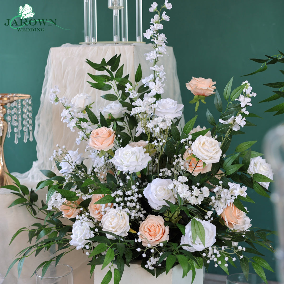 Aisle & Backdrop Flower in White/Green/Champagne