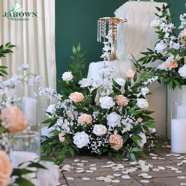 Aisle & Backdrop Flower in White/Green/Champagne