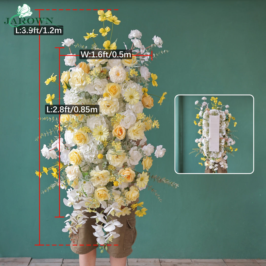 Aisle & Centerpiece & Backdrop Flower in Yellow/White