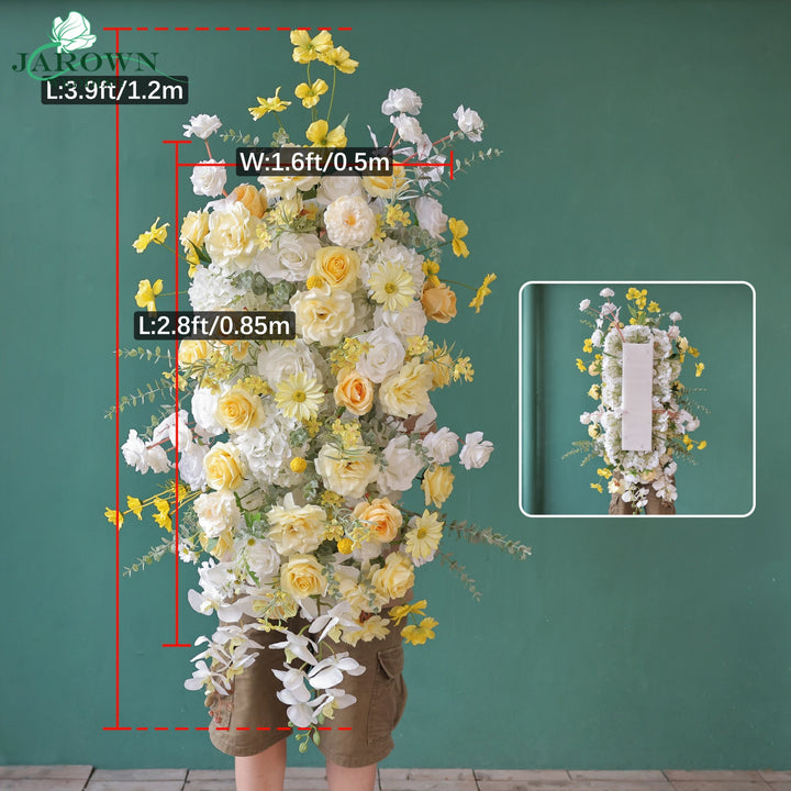 Aisle & Centerpiece & Backdrop Flower in Yellow/White