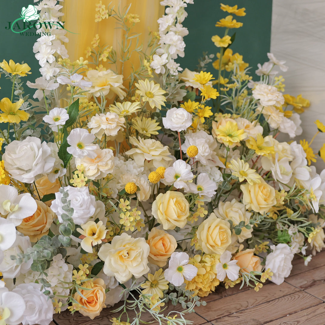 Aisle & Centerpiece & Backdrop Flower in Yellow/White
