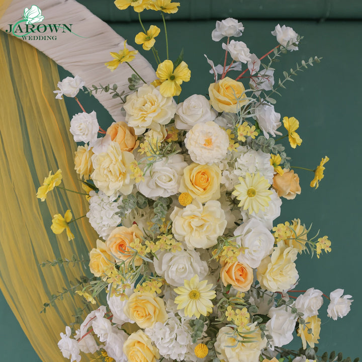 Aisle & Centerpiece & Backdrop Flower in Yellow/White