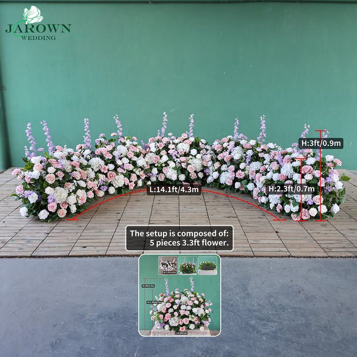 Aisle & Centerpiece in Pink/White/Purple