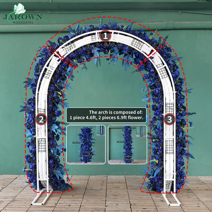 Aisle & Round Flower Arch in Blue