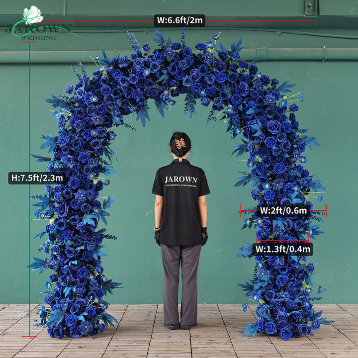 Aisle & Round Flower Arch in Blue