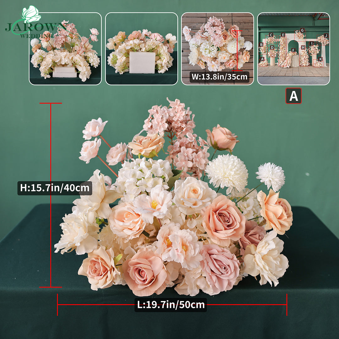 Aisle & Runner & Backdrop Flower in Champagne/Brown
