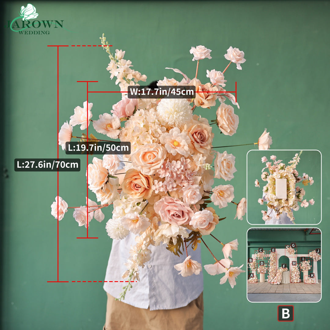 Aisle & Runner & Backdrop Flower in Champagne/Brown