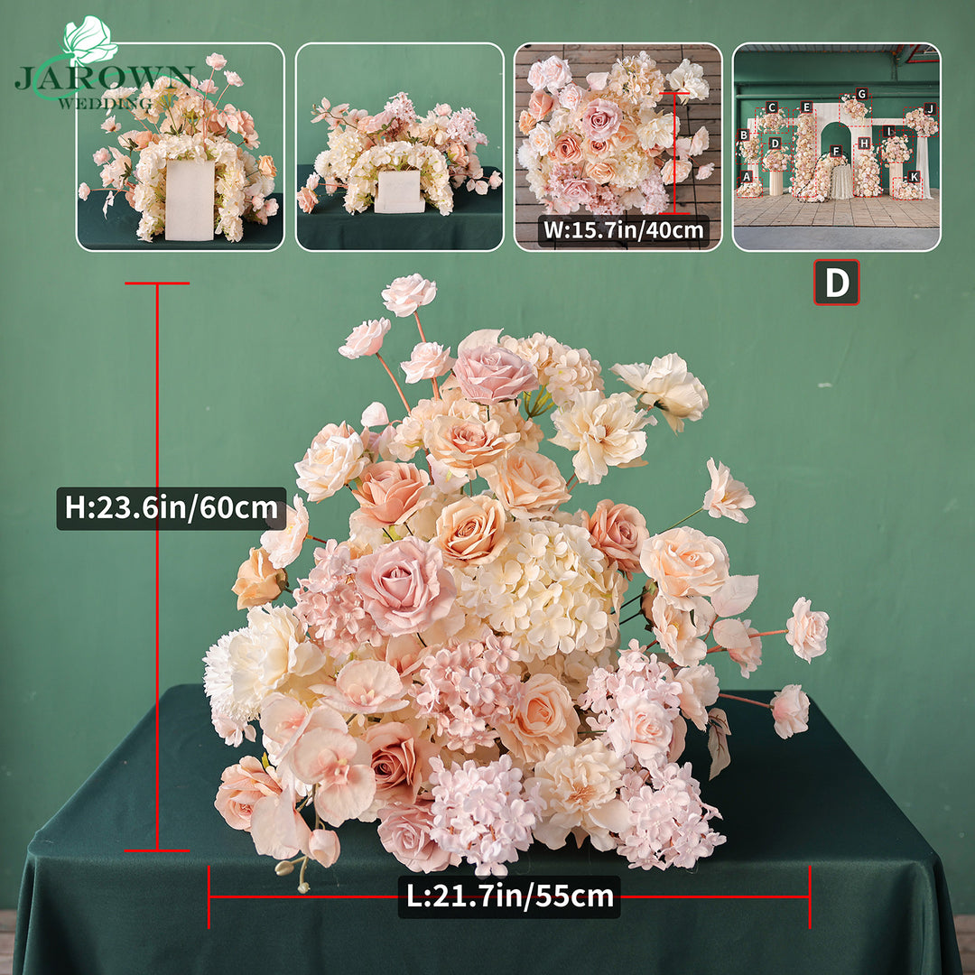 Aisle & Runner & Backdrop Flower in Champagne/Brown