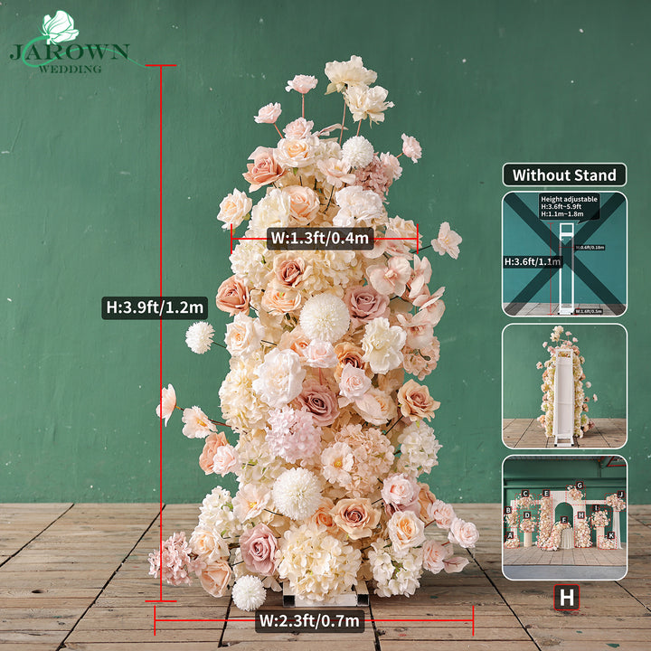 Aisle & Runner & Backdrop Flower in Champagne/Brown