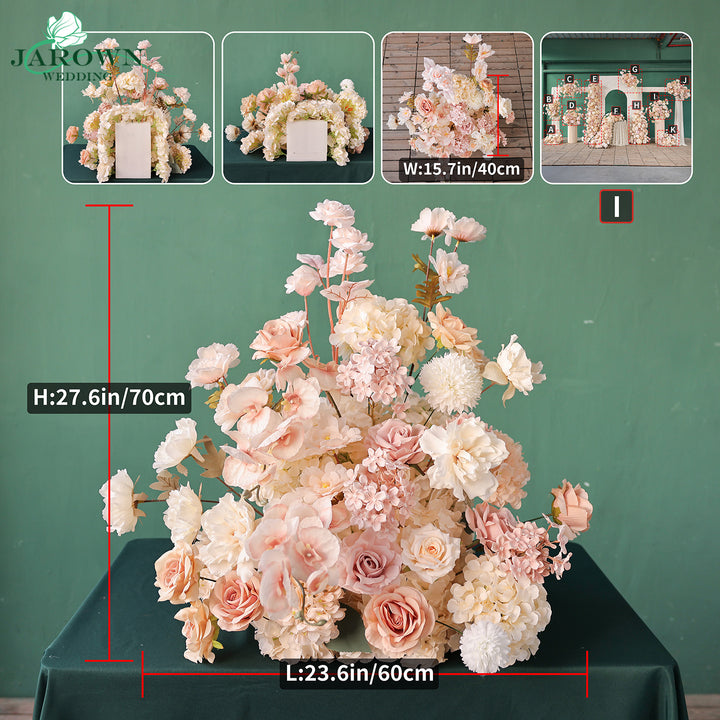 Aisle & Runner & Backdrop Flower in Champagne/Brown