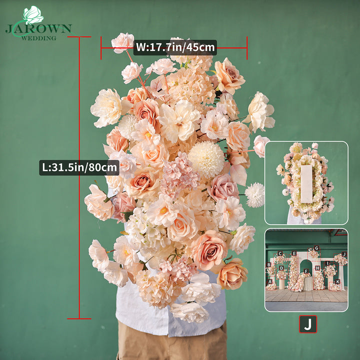 Aisle & Runner & Backdrop Flower in Champagne/Brown