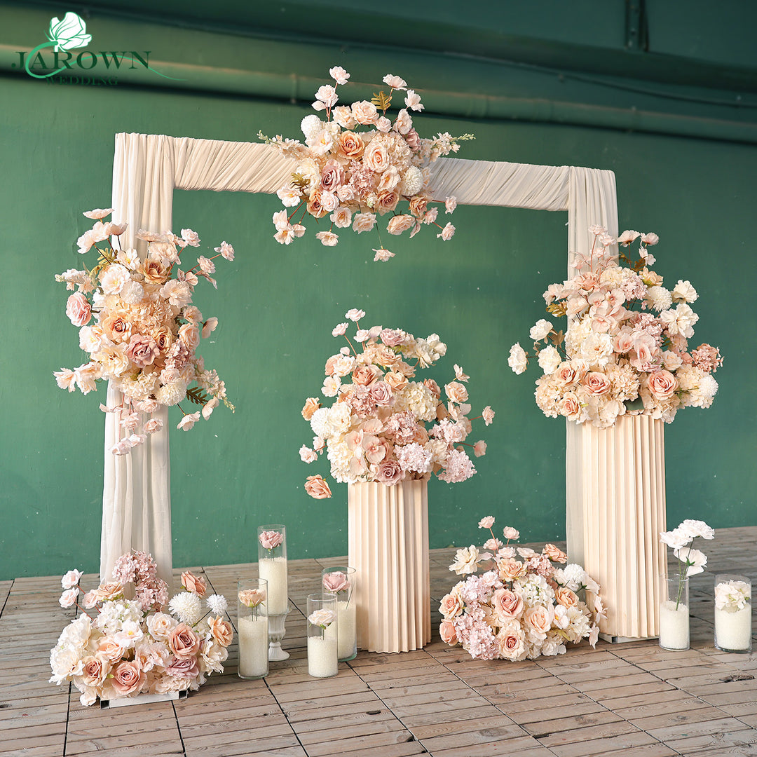 Aisle & Runner & Backdrop Flower in Champagne/Brown