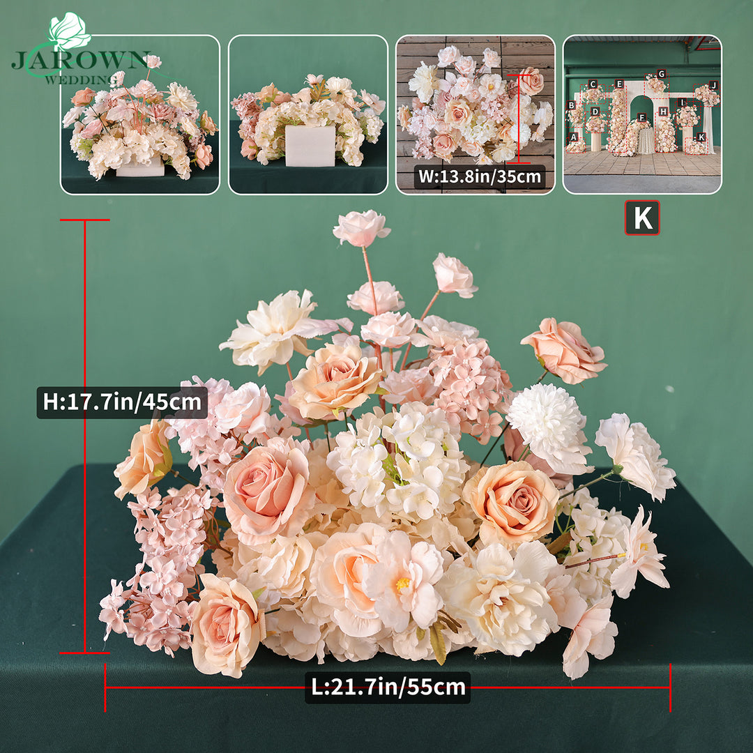 Aisle & Runner & Backdrop Flower in Champagne/Brown