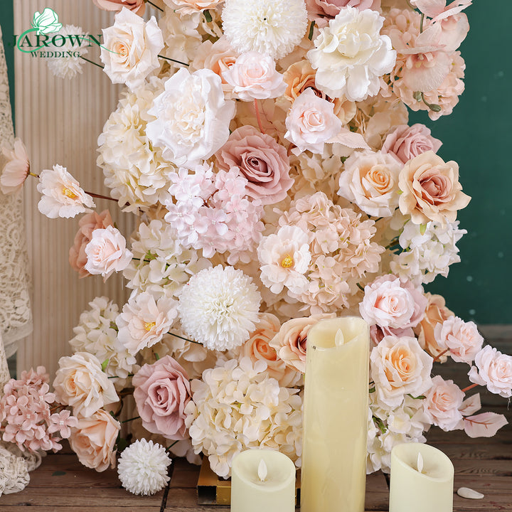 Aisle & Runner & Backdrop Flower in Champagne/Brown