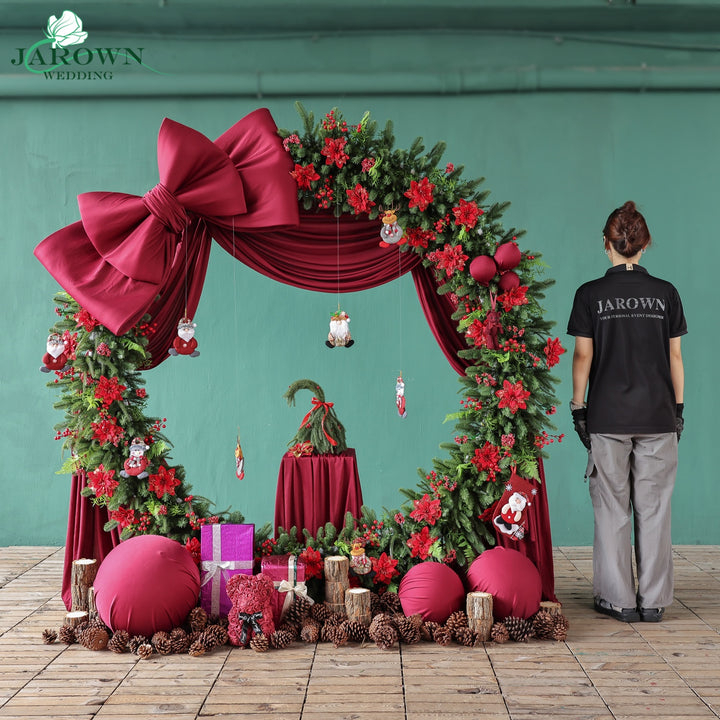 Arch&Backdrop in Red/Green