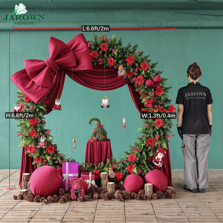 Arch&Backdrop in Red/Green