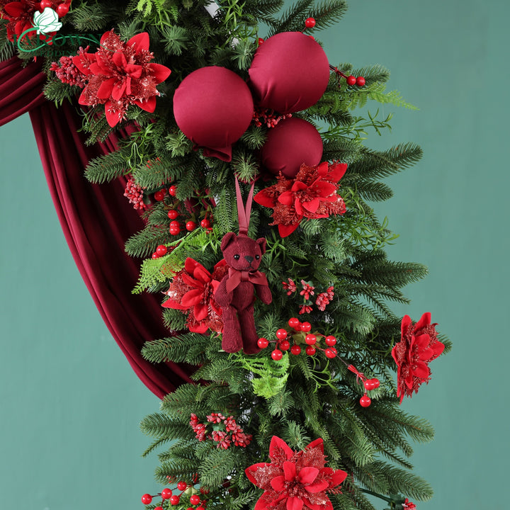Arch&Backdrop in Red/Green