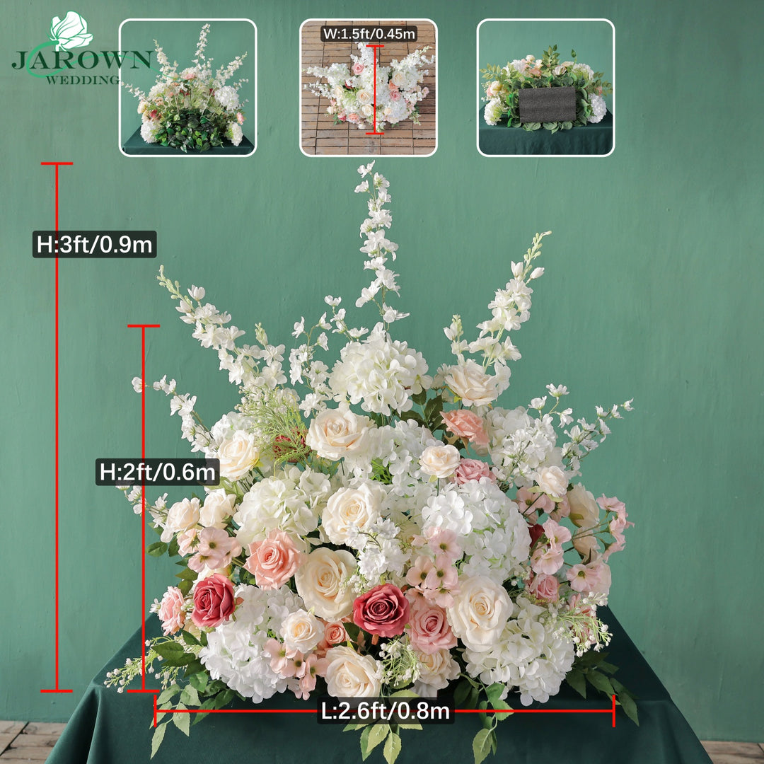 Backdrop Aisle Flower in White/Pink/Green