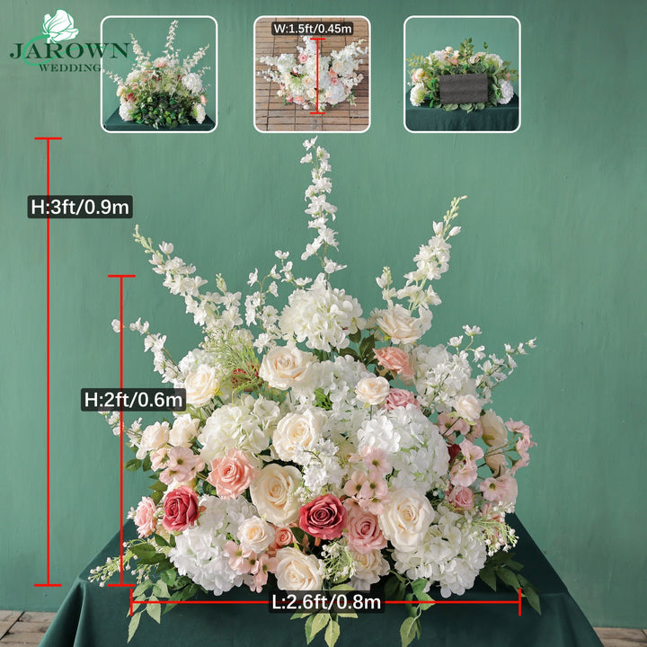 Backdrop Aisle Flower in White/Pink/Green