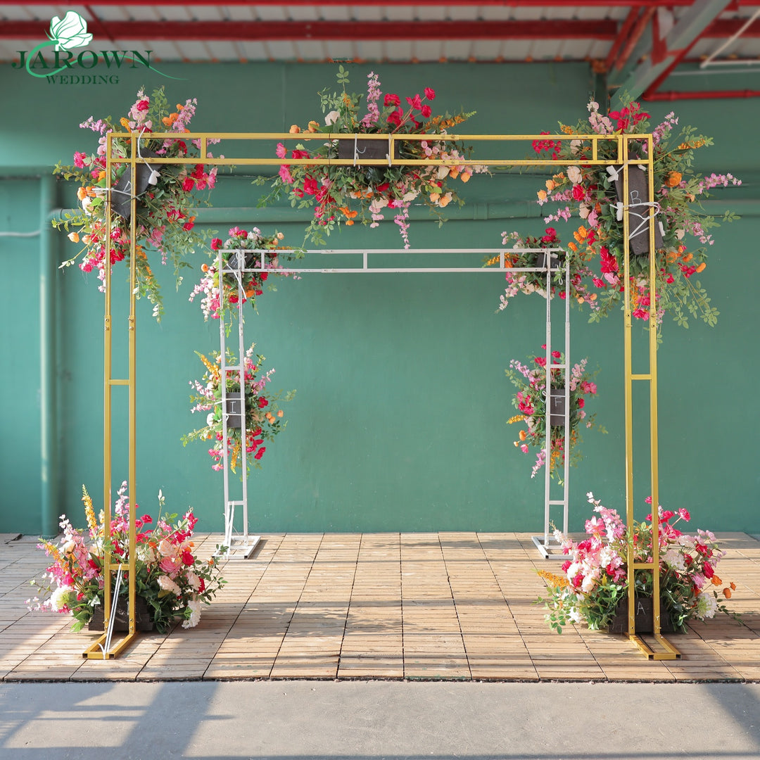 Backdrop Flower & Aisle in Pink/Orange/Champagne