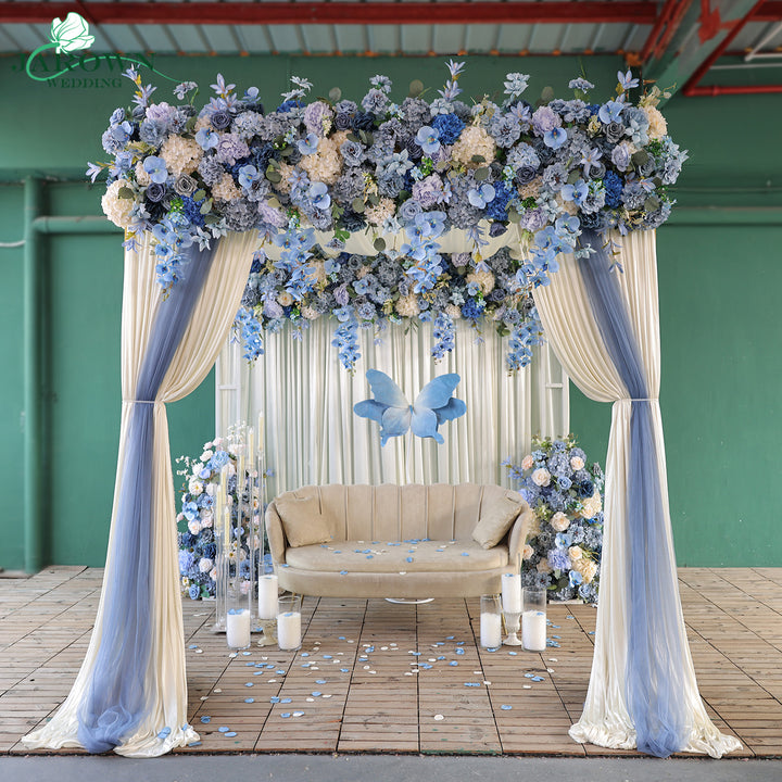 Backdrop Flower in Blue/Champagne
