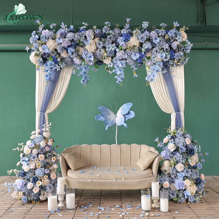 Backdrop Flower in Blue/Champagne