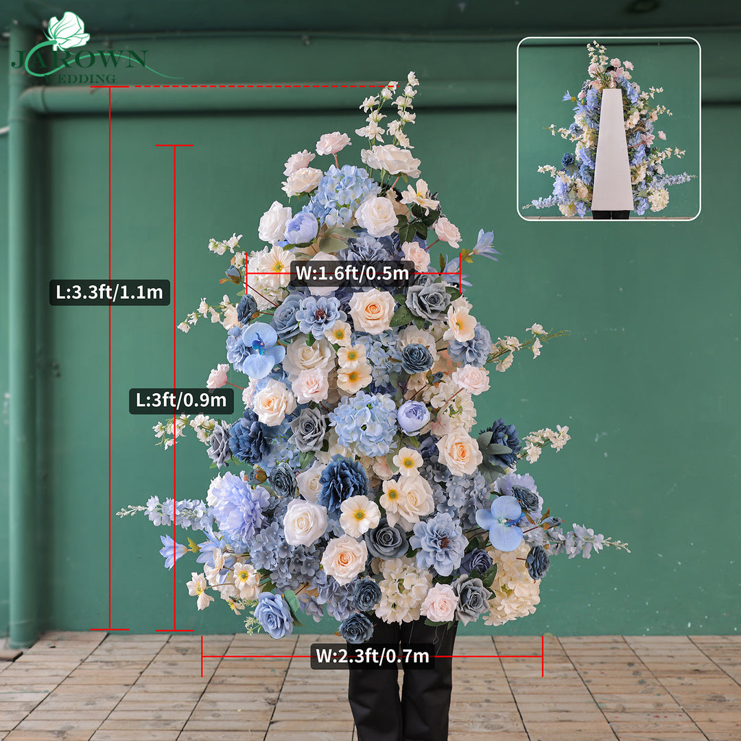 Backdrop Flower in Blue/Champagne