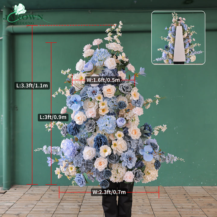 Backdrop Flower in Blue/Champagne