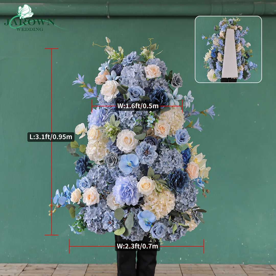 Backdrop Flower in Blue/Champagne