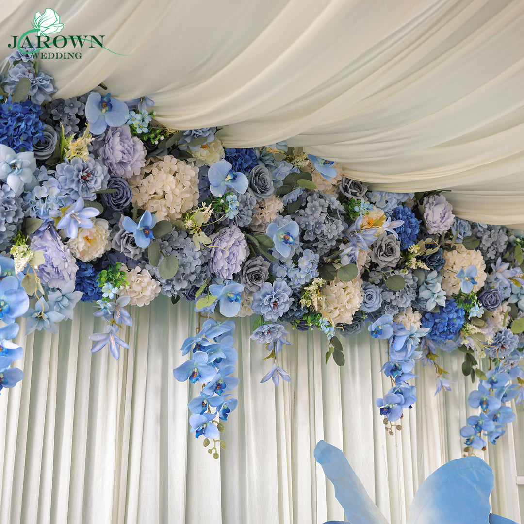 Backdrop Flower in Blue/Champagne