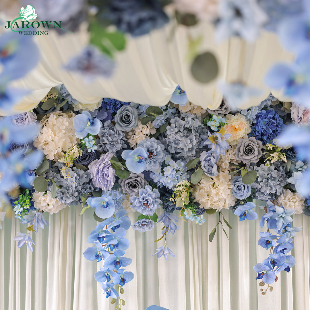 Backdrop Flower in Blue/Champagne