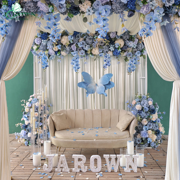 Backdrop Flower in Blue/Champagne
